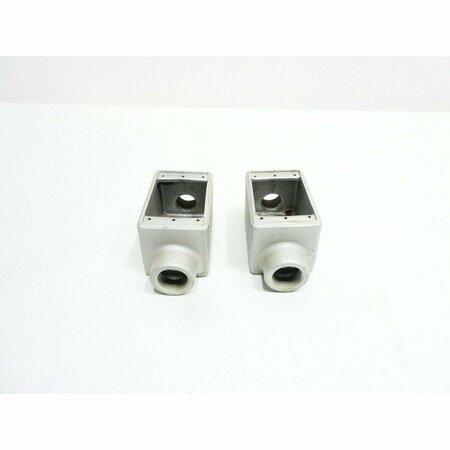 CROUSE HINDS CONDULET Box of 2 SINGLE GANG BOX IRON 1IN CONDUIT OUTLET BODIES AND BOX, 2PK FDC3